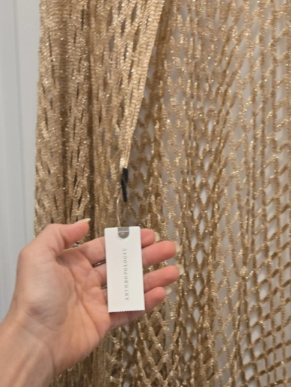 Gold Open-Knit Women's Scarf .